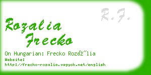 rozalia frecko business card